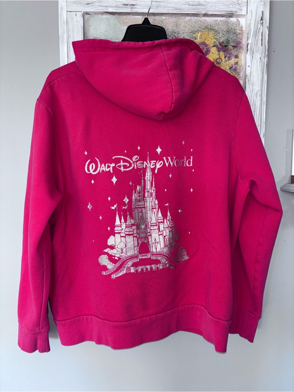 Disney World Women’s Full Zip Hoodie Sweatshirt Size 2XL Red/Gold